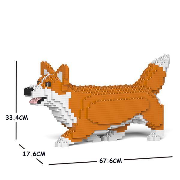 Welsh Corgi Dog Sculptures - LAminifigs , lego style jekca building set