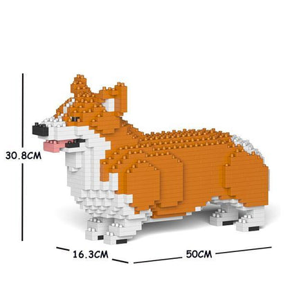 Welsh Corgi Dog Sculptures - LAminifigs , lego style jekca building set