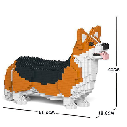 Welsh Corgi Dog Sculptures - LAminifigs , lego style jekca building set