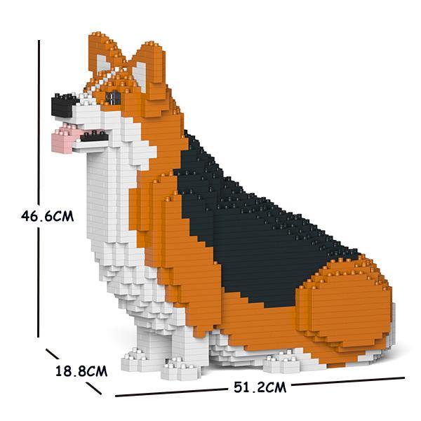 Welsh Corgi Dog Sculptures - LAminifigs , lego style jekca building set