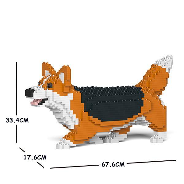 Welsh Corgi Dog Sculptures - LAminifigs , lego style jekca building set