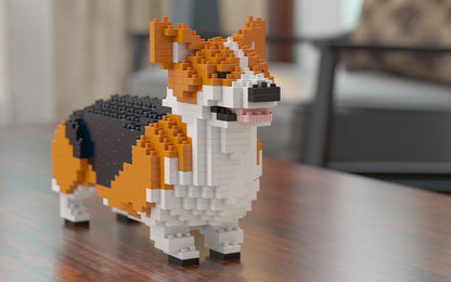 Welsh Corgi Dog Sculptures - LAminifigs , lego style jekca building set