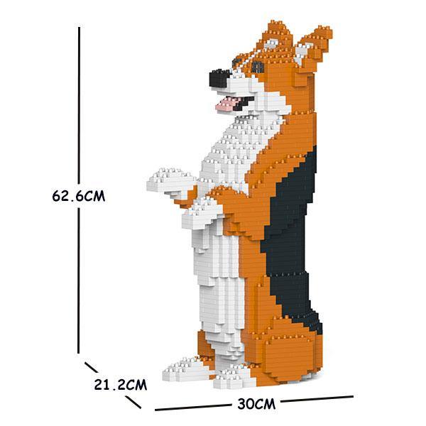 Welsh Corgi Dog Sculptures - LAminifigs , lego style jekca building set