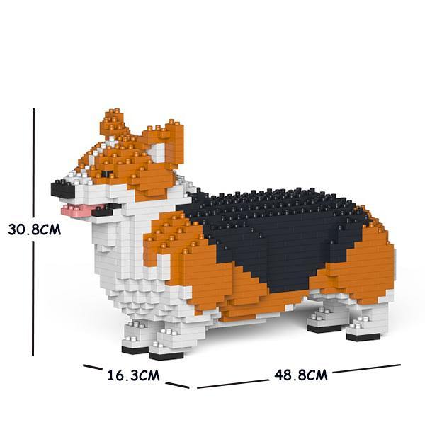 Welsh Corgi Dog Sculptures - LAminifigs , lego style jekca building set