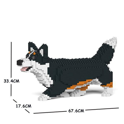 Welsh Corgi Dog Sculptures - LAminifigs , lego style jekca building set