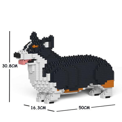 Welsh Corgi Dog Sculptures - LAminifigs , lego style jekca building set