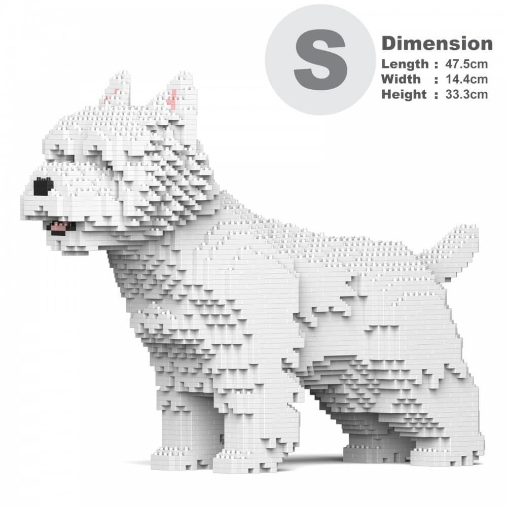 West Highland White Terrier Dog Sculptures - LAminifigs , lego style jekca building set