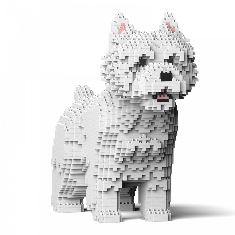 West Highland White Terrier Dog Sculptures - LAminifigs , lego style jekca building set