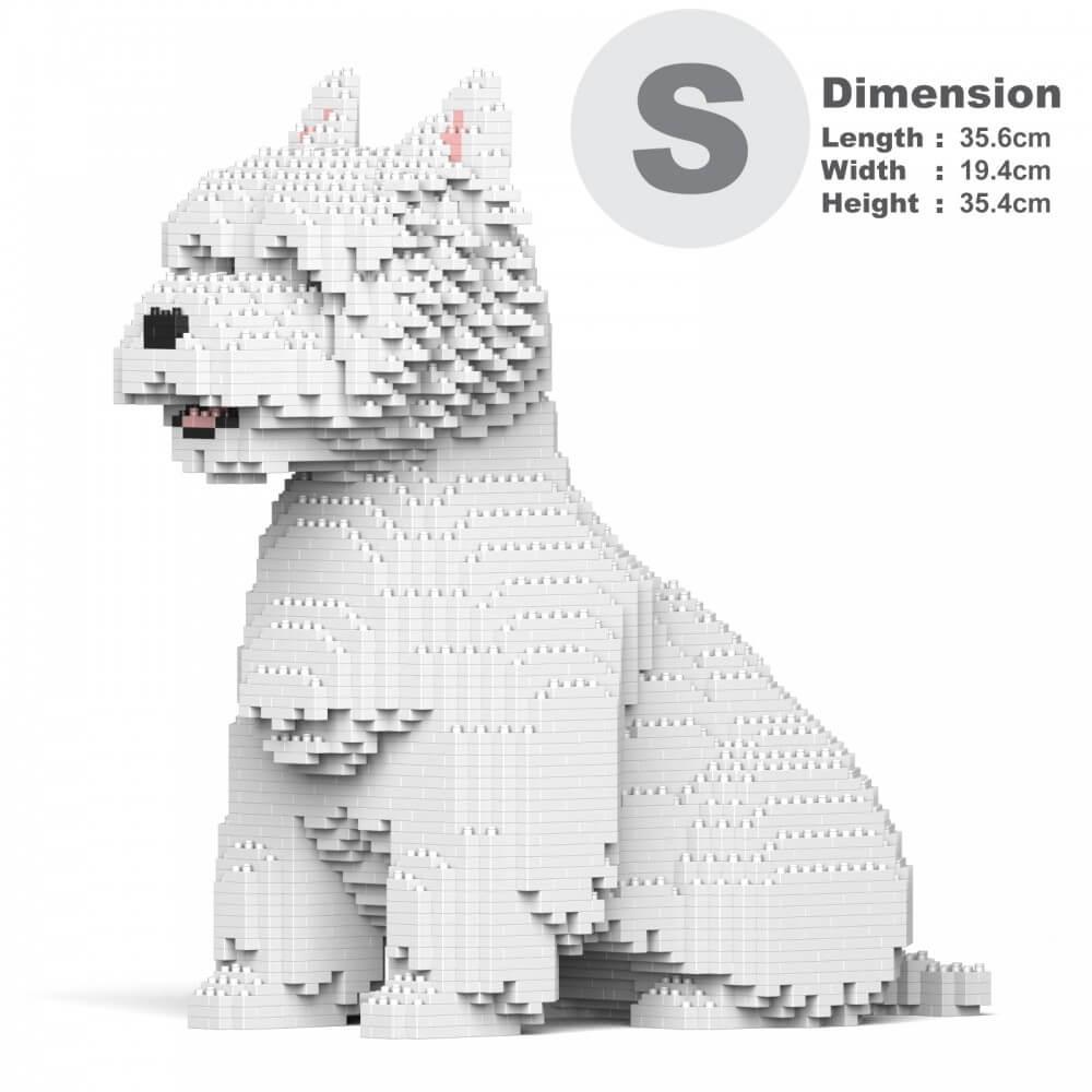 West Highland White Terrier Dog Sculptures - LAminifigs , lego style jekca building set