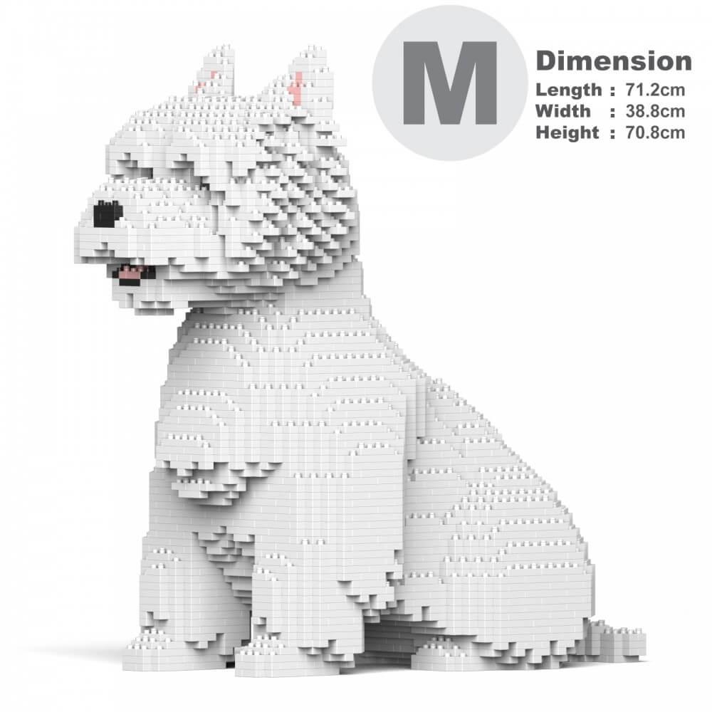 West Highland White Terrier Dog Sculptures - LAminifigs , lego style jekca building set