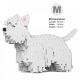 West Highland White Terrier Dog Sculptures - LAminifigs , lego style jekca building set
