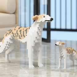 Whippet Dog Sculptures - LAminifigs , lego style jekca building set