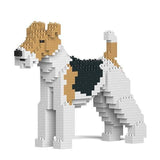Wire Haired Fox Terrier Dog Sculptures - LAminifigs , lego style jekca building set