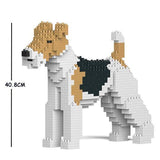 Wire Haired Fox Terrier Dog Sculptures - LAminifigs , lego style jekca building set